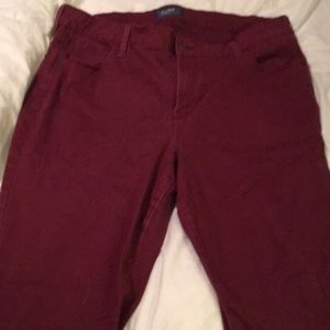 Old navy rockstar red jeans